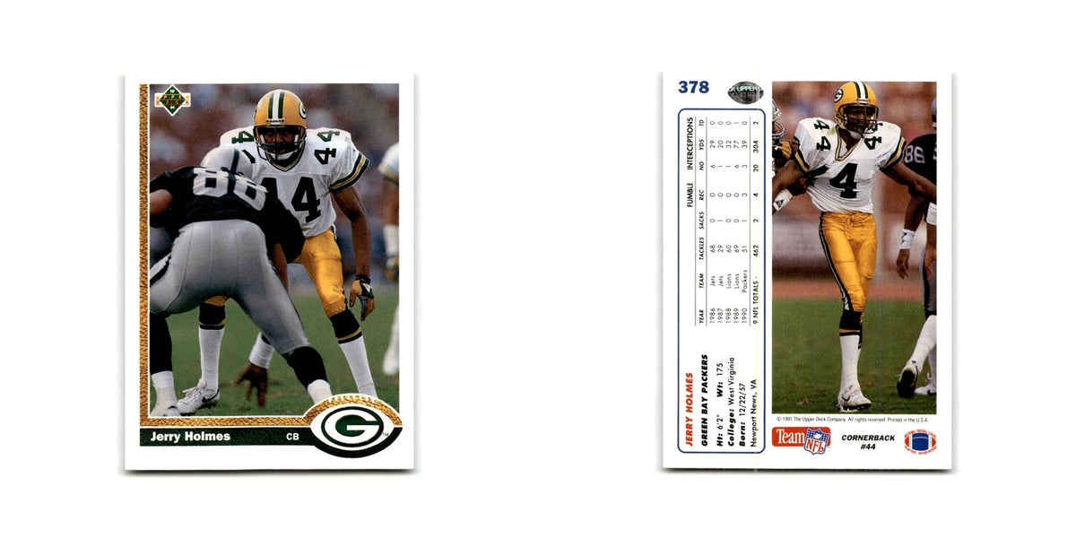 Jerry Holmes 1991 Upper Deck #378 Green Bay Packers Football Card NM