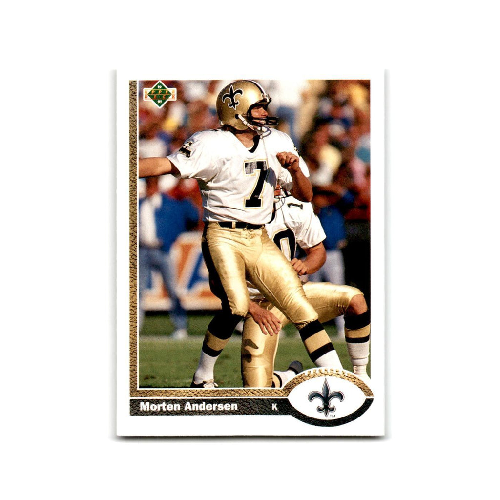 Morten Andersen 1991 Upper Deck #226 New Orleans Saints Football Card NM