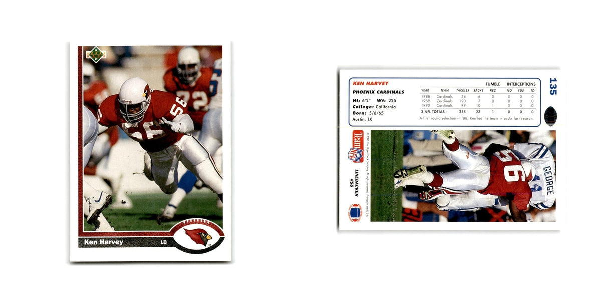 Ken Harvey 1991 Upper Deck #135 Phoenix Cardinals Football Card NM