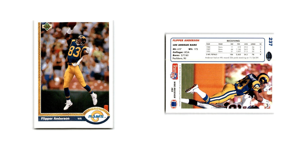 Flipper Anderson 1991 Upper Deck #237 Los Angeles Rams Football Card NM