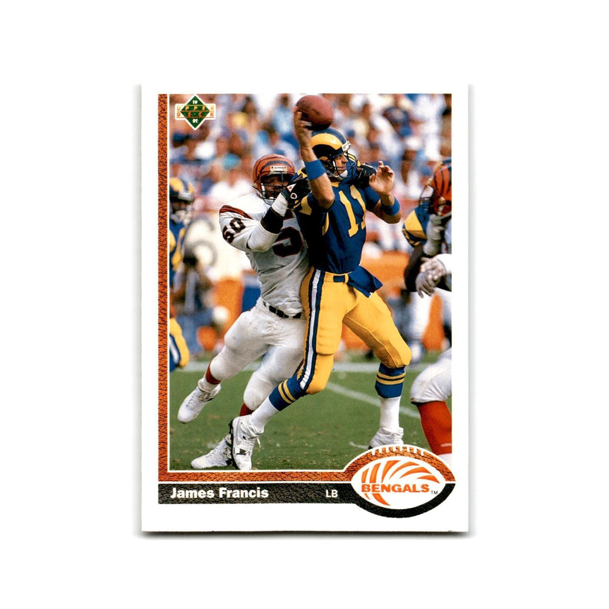 James Francis 1991 Upper Deck #242 Cincinnati Bengals Football Card NM
