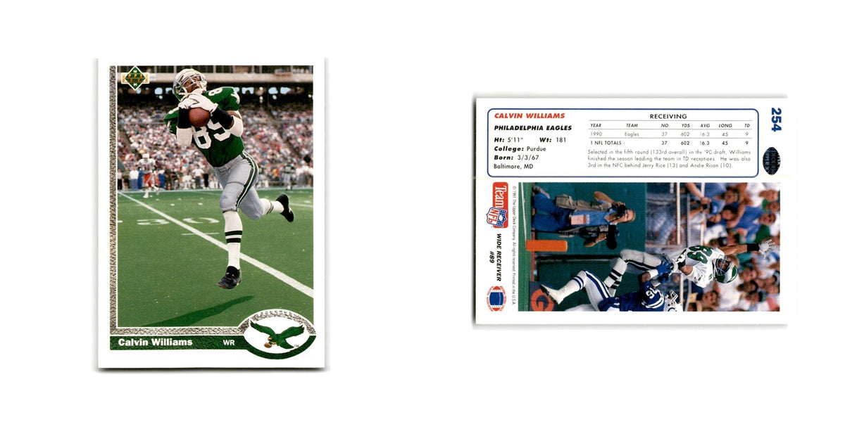 Calvin Williams 1991 Upper Deck #254 Philadelphia Eagles Football Card NM