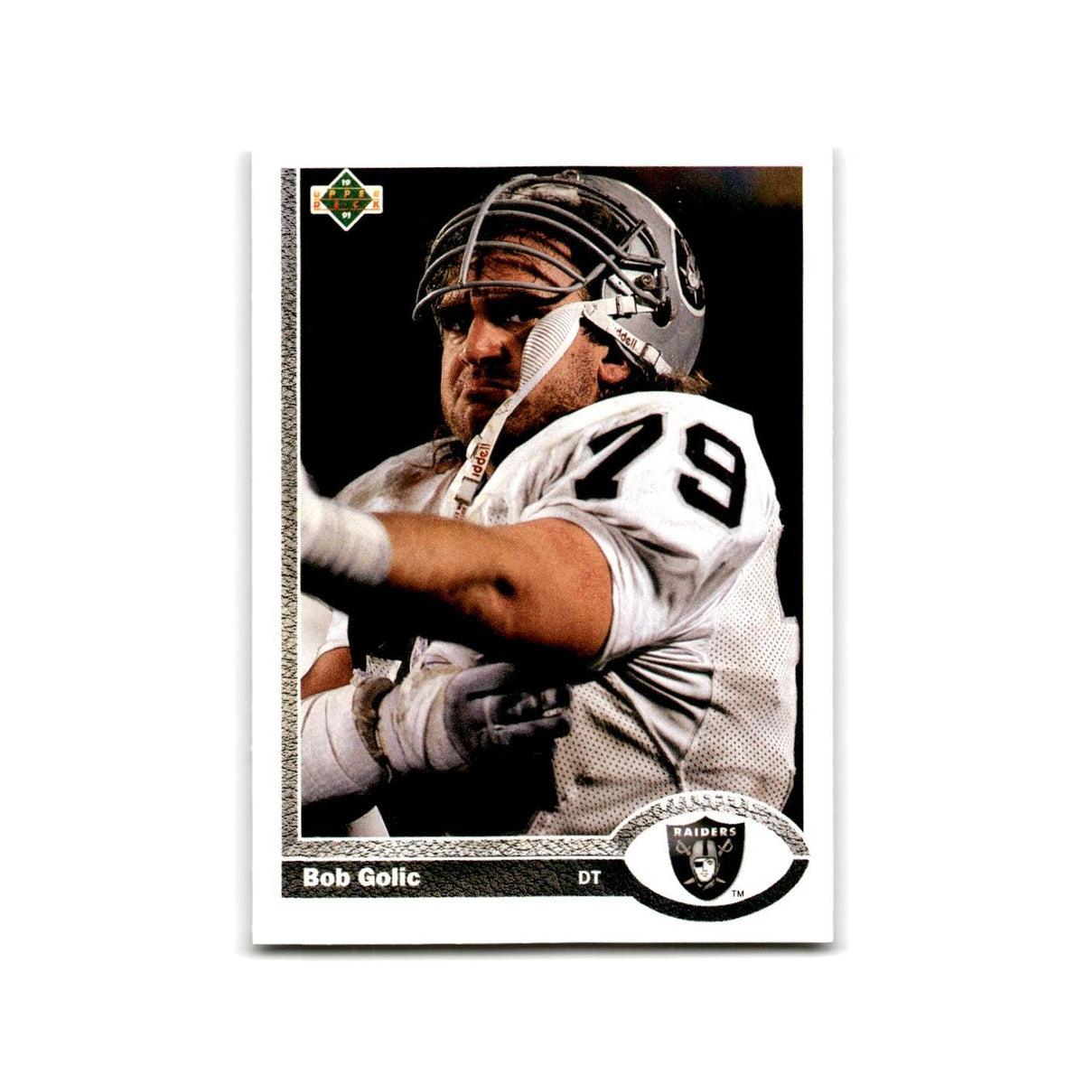 Bob Golic 1991 Upper Deck #275 Los Angeles Raiders Football Card NM