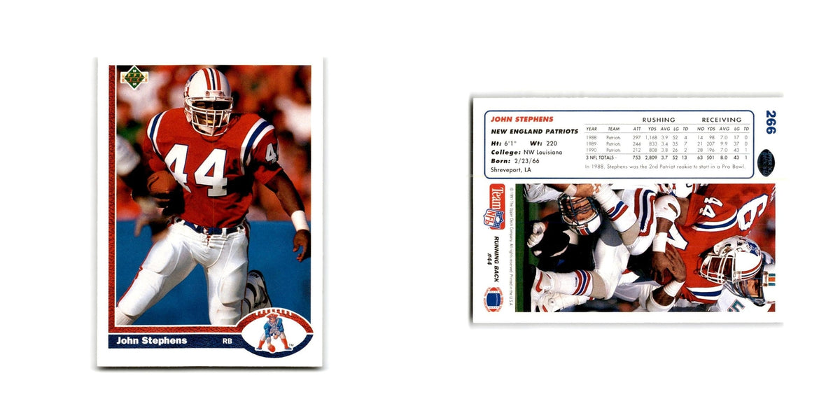 John Stephens 1991 Upper Deck #266 New England Patriots Football Card NM