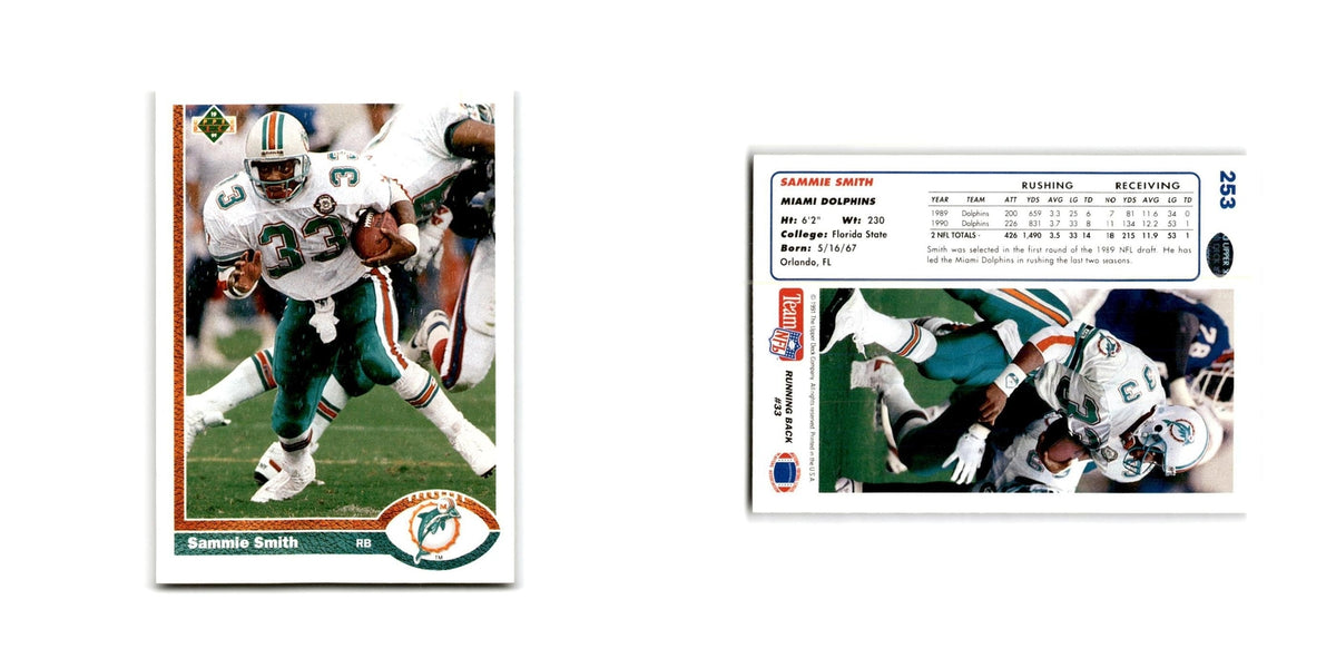 Sammie Smith 1991 Upper Deck #253 Miami Dolphins Football Card NM