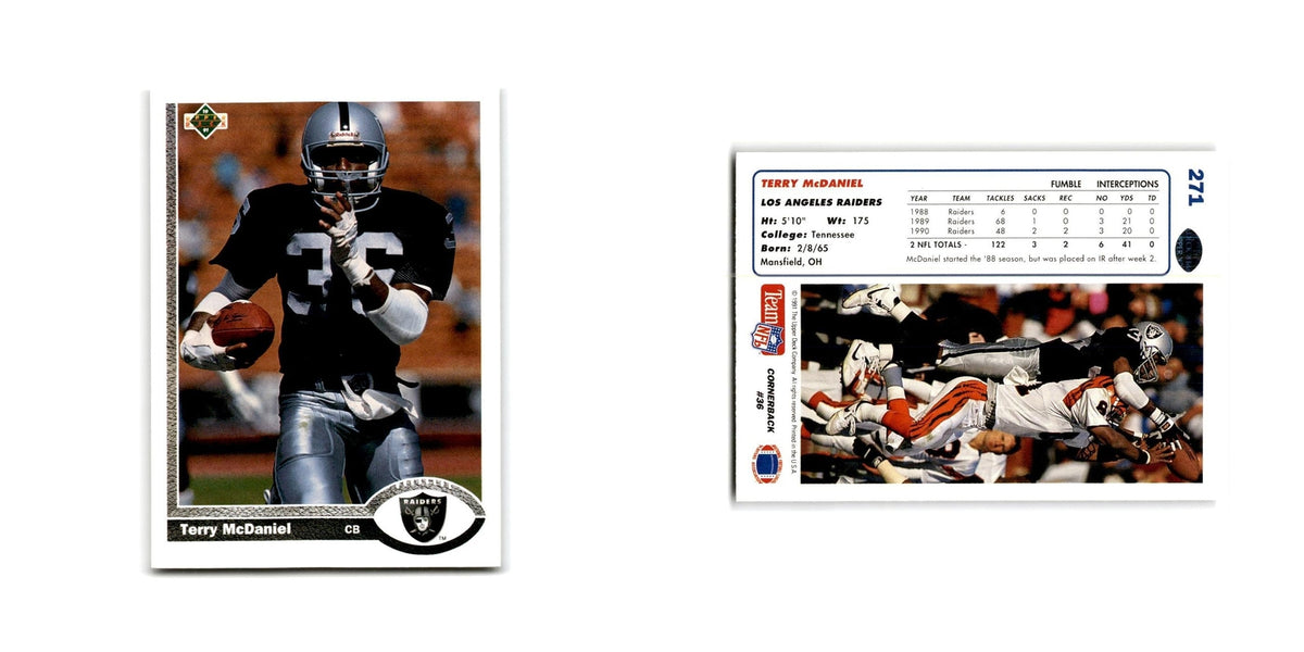 Terry McDaniel 1991 Upper Deck #271 Los Angeles Raiders Football Card NM
