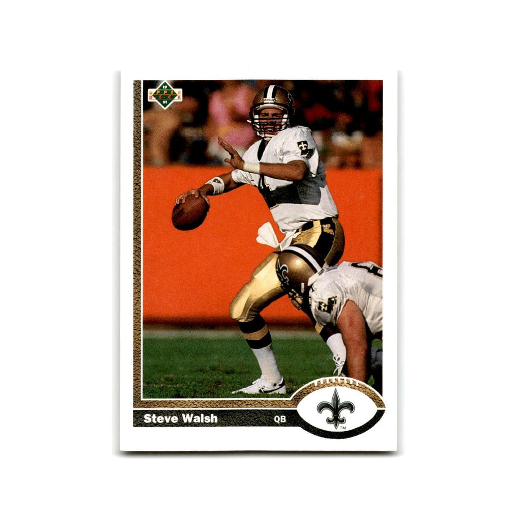 Steve Walsh 1991 Upper Deck #395 New Orleans Saints Football Card NM