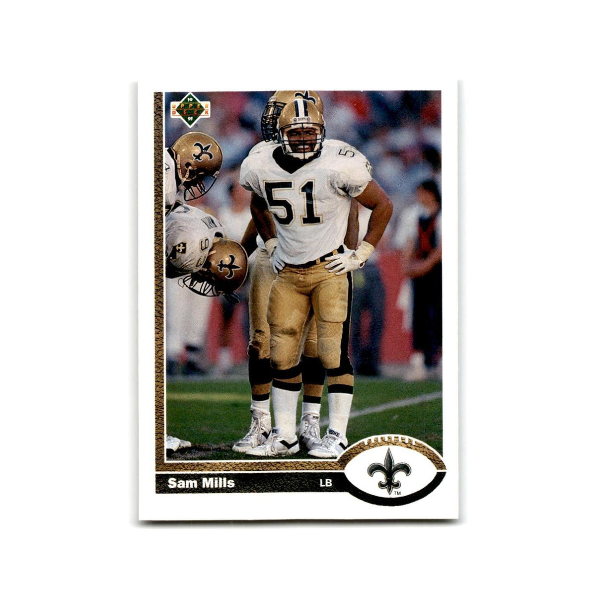 Sam Mills 1991 Upper Deck #393 New Orleans Saints Football Card NM