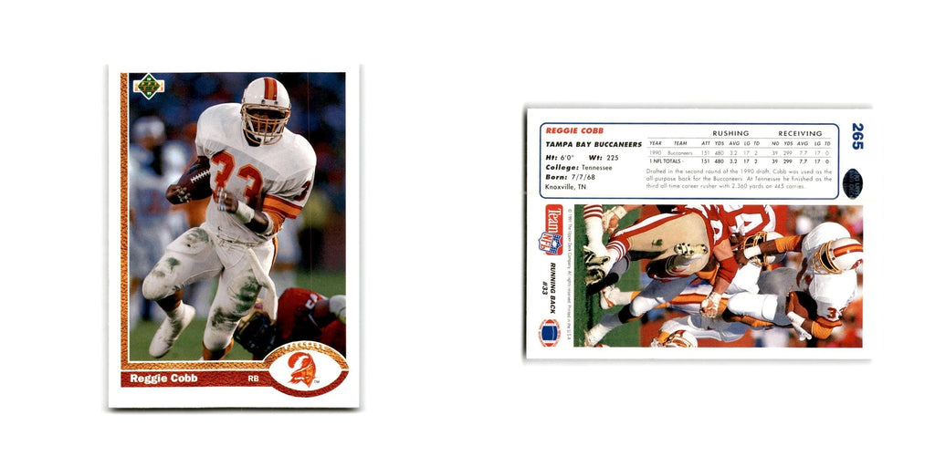 Reggie Cobb 1991 Upper Deck #265 Tampa Bay Buccaneers Football Card NM
