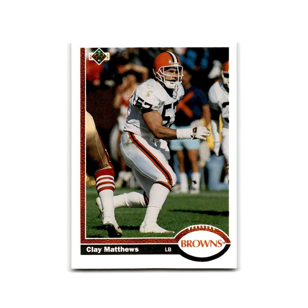 Clay Matthews 1991 Upper Deck #310 Cleveland Browns Football Card NM