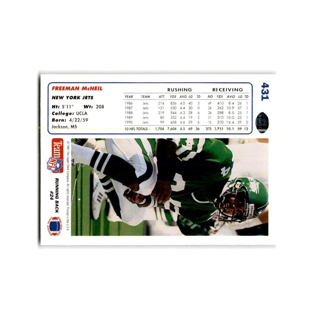 Freeman McNeil 1991 Upper Deck #431 New York Jets Football Card NM