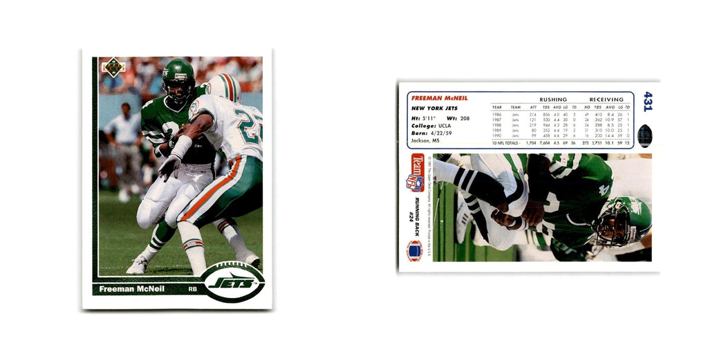Freeman McNeil 1991 Upper Deck #431 New York Jets Football Card NM