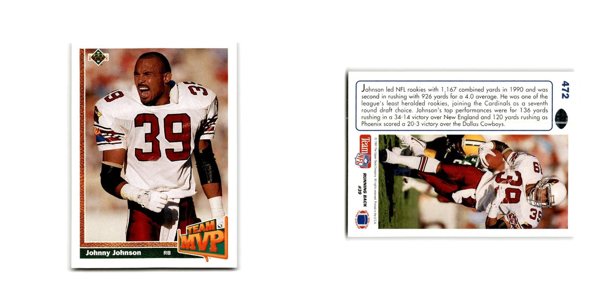 Johnny Johnson 1991 Upper Deck #472 Phoenix Cardinals Football Card NM