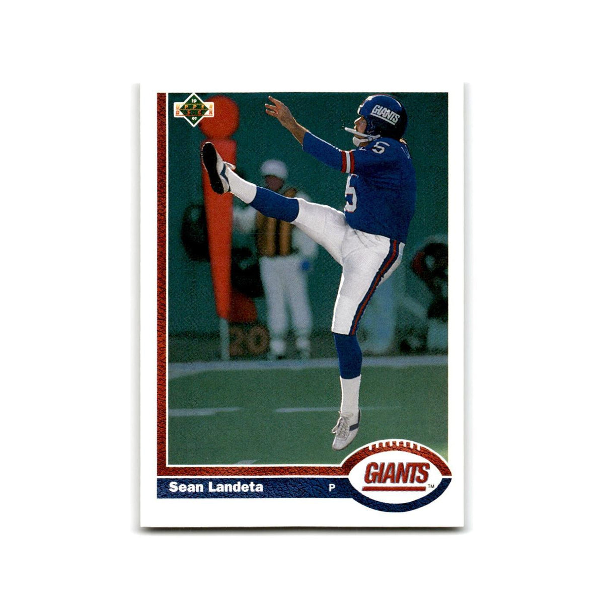 Sean Landeta 1991 Upper Deck #288 New York Giants Football Card NM