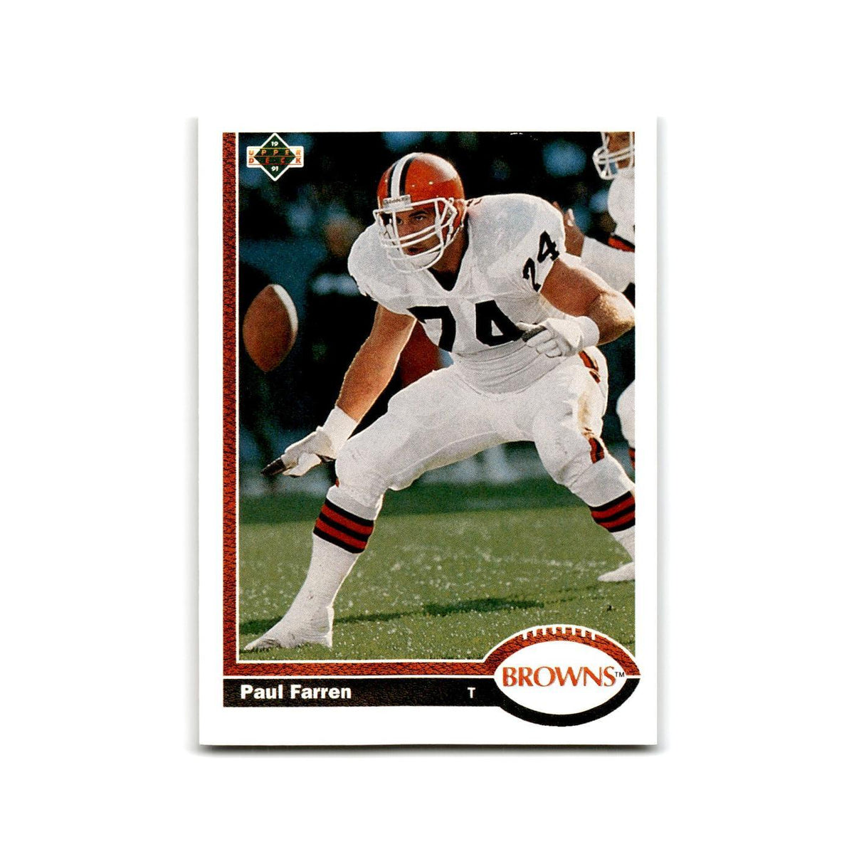 Paul Farren 1991 Upper Deck #308 Cleveland Browns Football Card NM