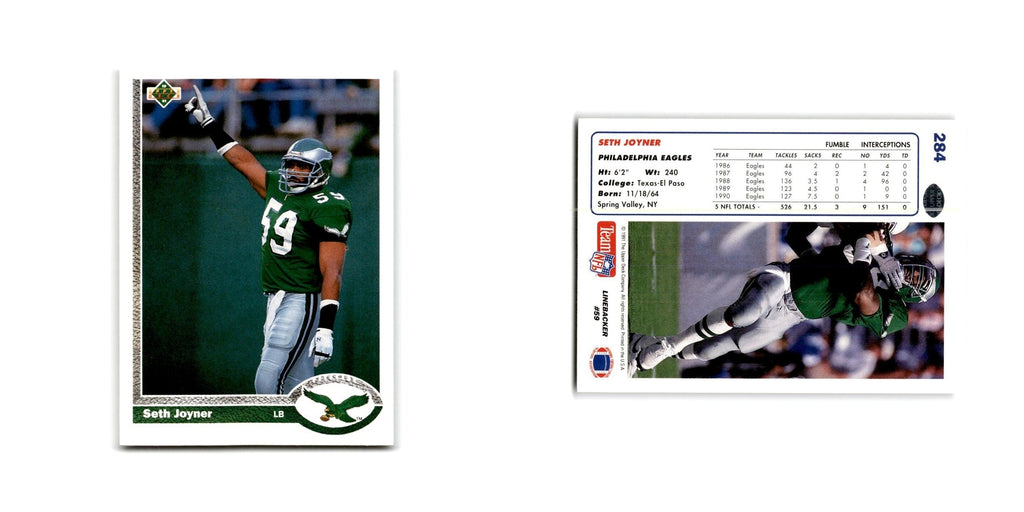 Seth Joyner 1991 Upper Deck #284 Philadelphia Eagles Football Card NM