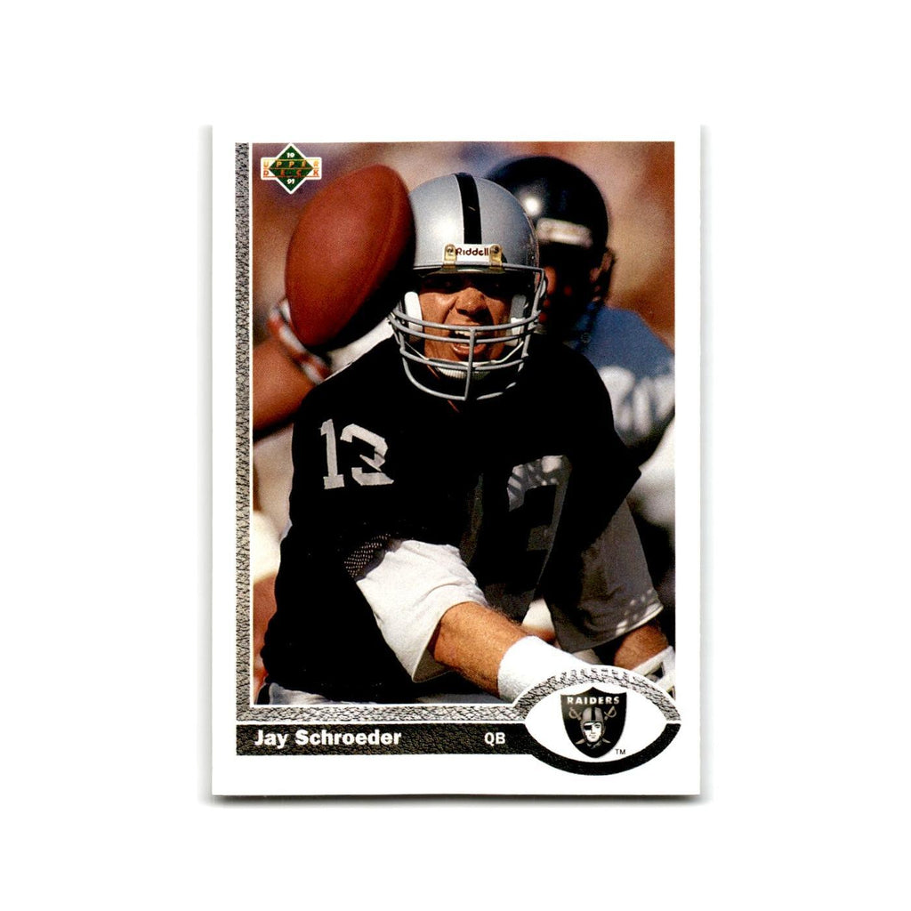 Jay Schroeder 1991 Upper Deck #191 Los Angeles Raiders Football Card NM
