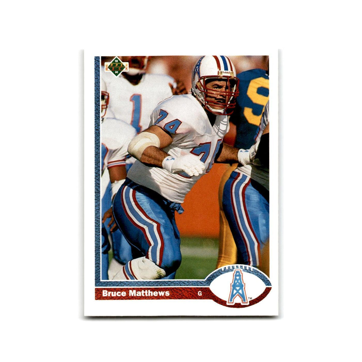 Bruce Matthews 1991 Upper Deck #295 Houston Oilers Football Card NM