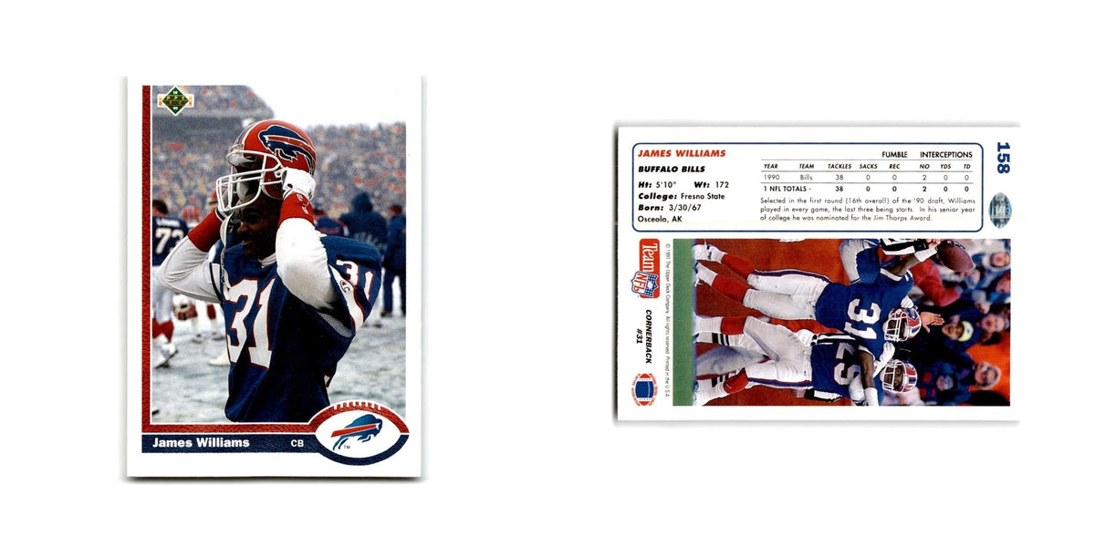 James Williams 1991 Upper Deck #158 Buffalo Bills Football Card NM