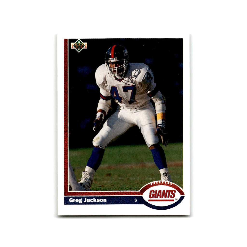 Greg Jackson 1991 Upper Deck #416 New York Giants Football Card NM
