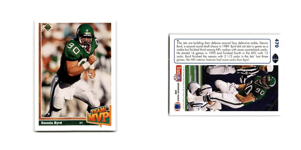 Dennis Byrd 1991 Upper Deck #470 New York Jets Football Card NM