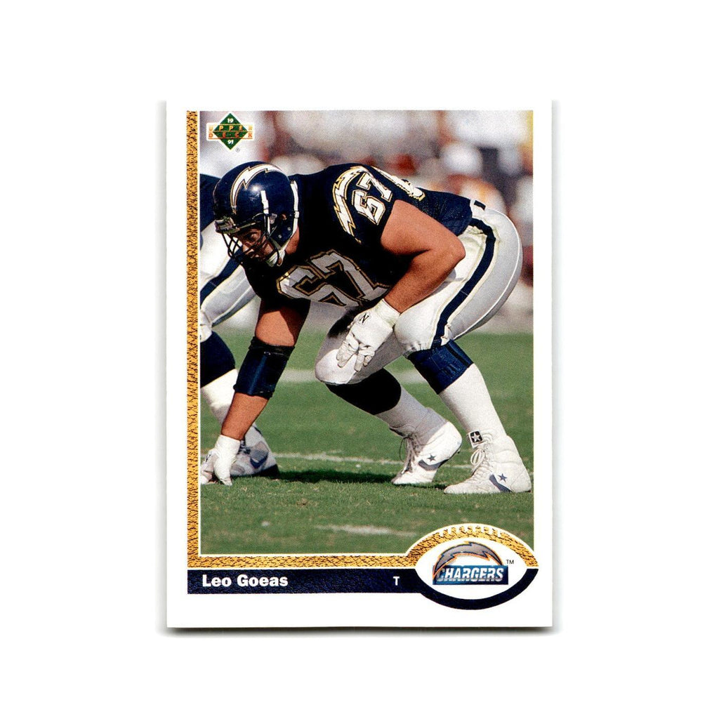 Leo Goeas 1991 Upper Deck #216 San Diego Chargers Football Card NM