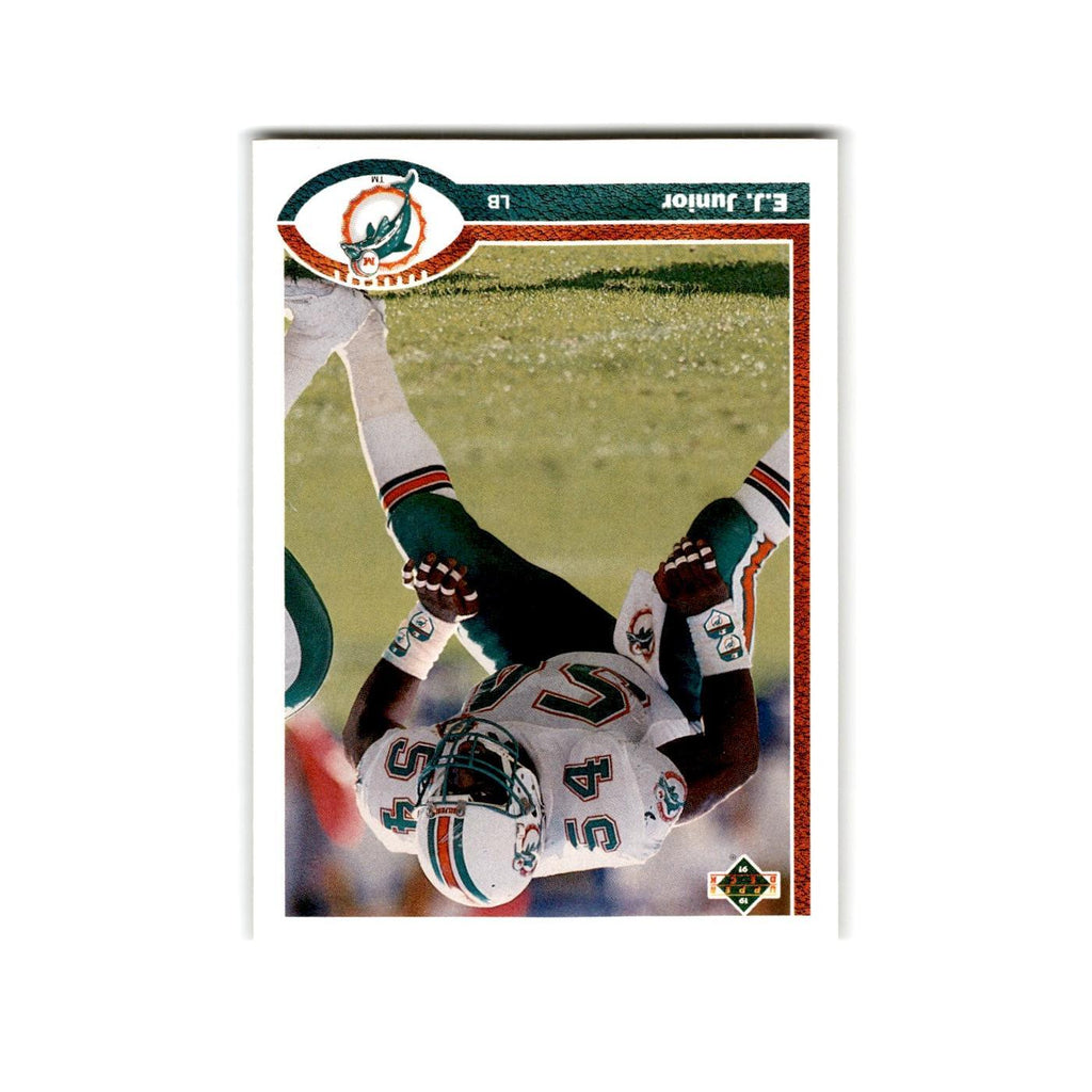 E.J. Junior 1991 Upper Deck #411 Miami Dolphins Football Card NM
