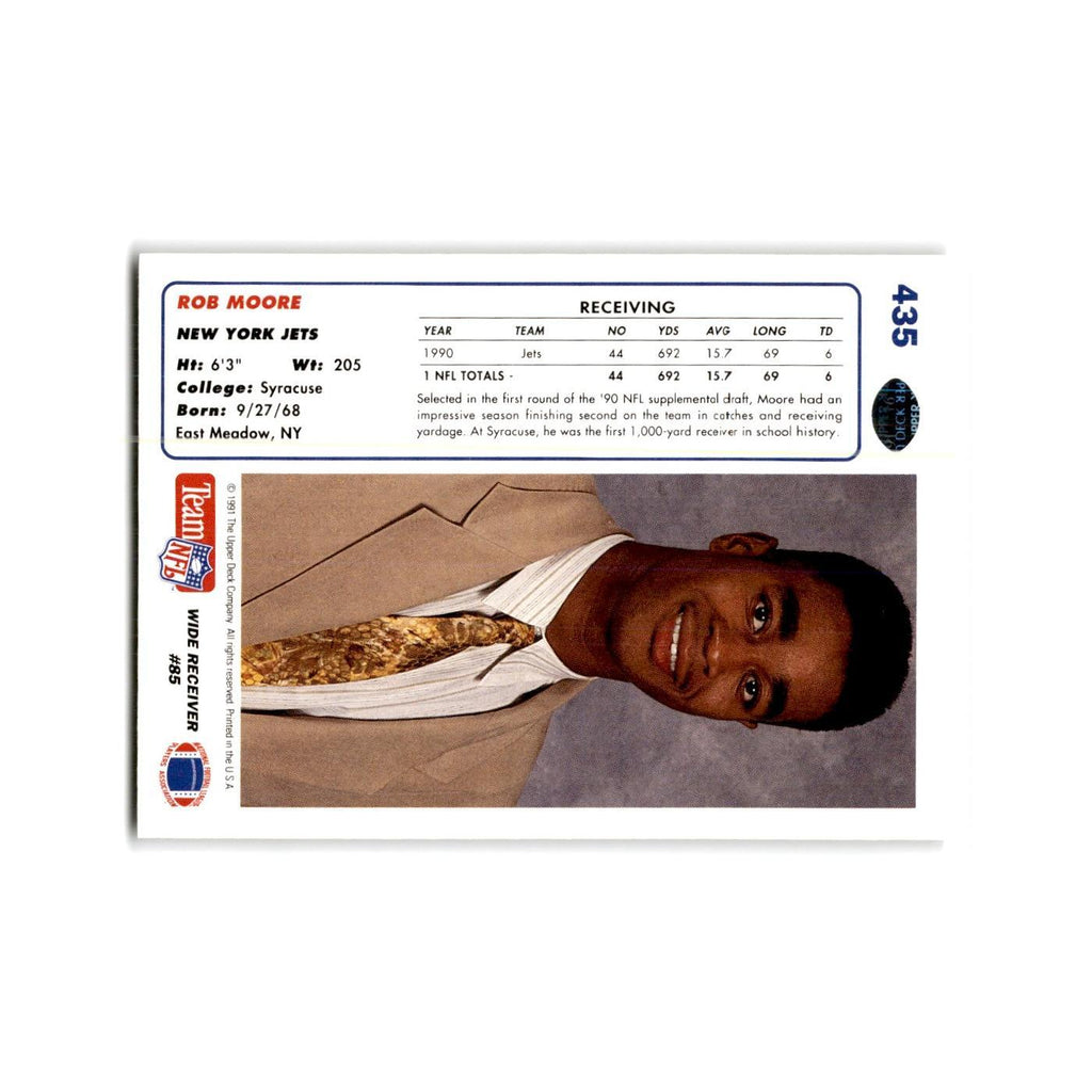 Rob Moore 1991 Upper Deck #435 New York Jets Football Card NM