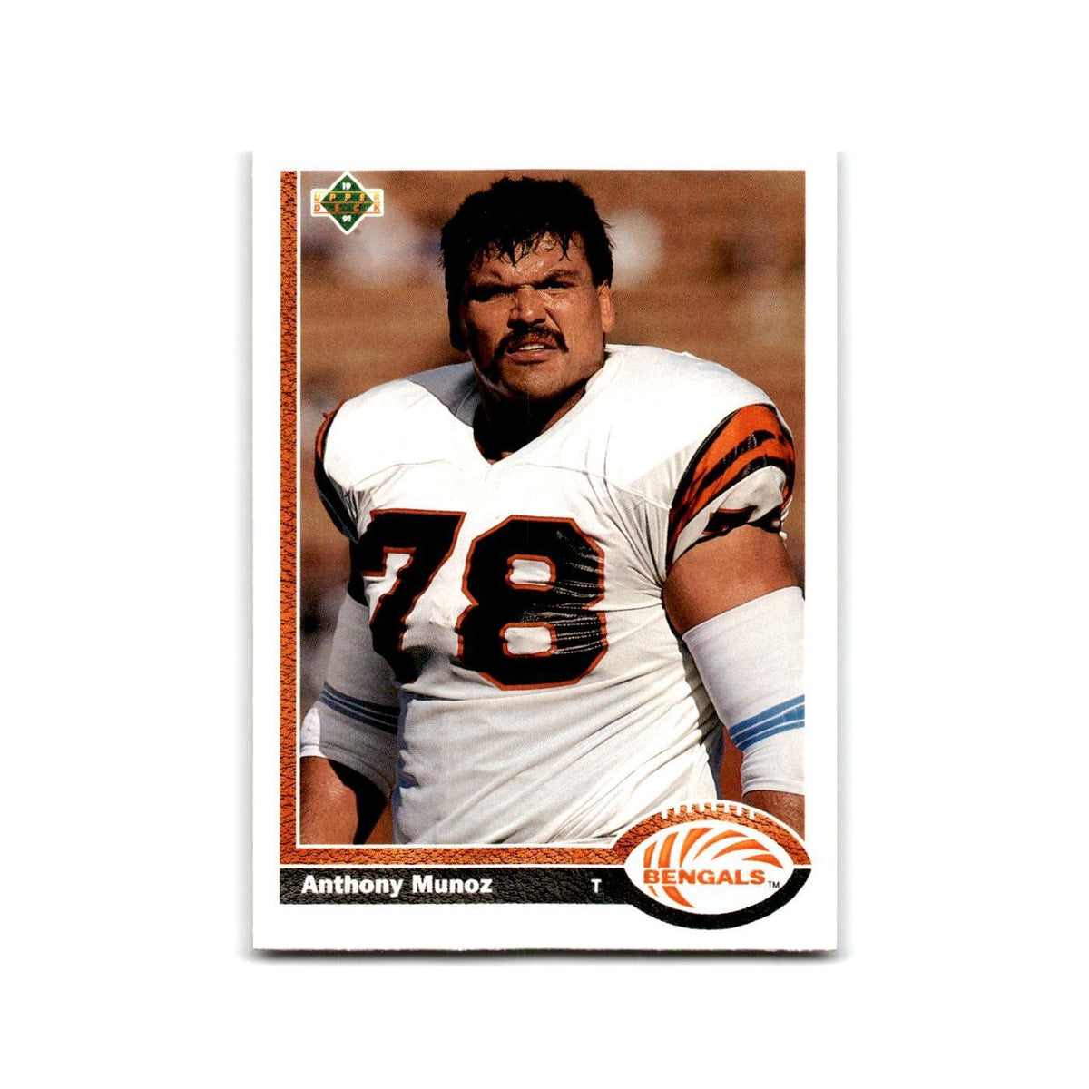 Anthony Munoz 1991 Upper Deck #209 Cincinnati Bengals Football Card NM