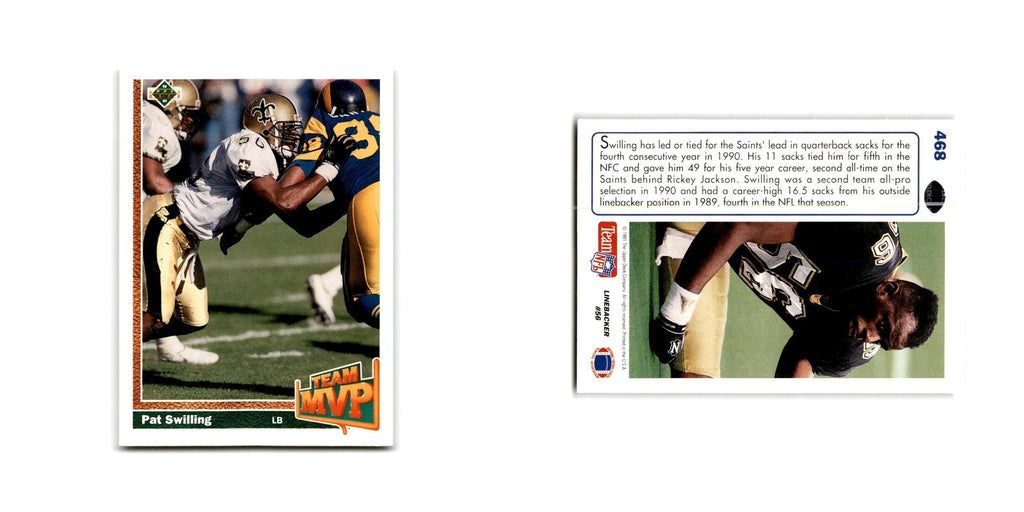 Pat Swilling 1991 Upper Deck #468 New Orleans Saints Football Card NM