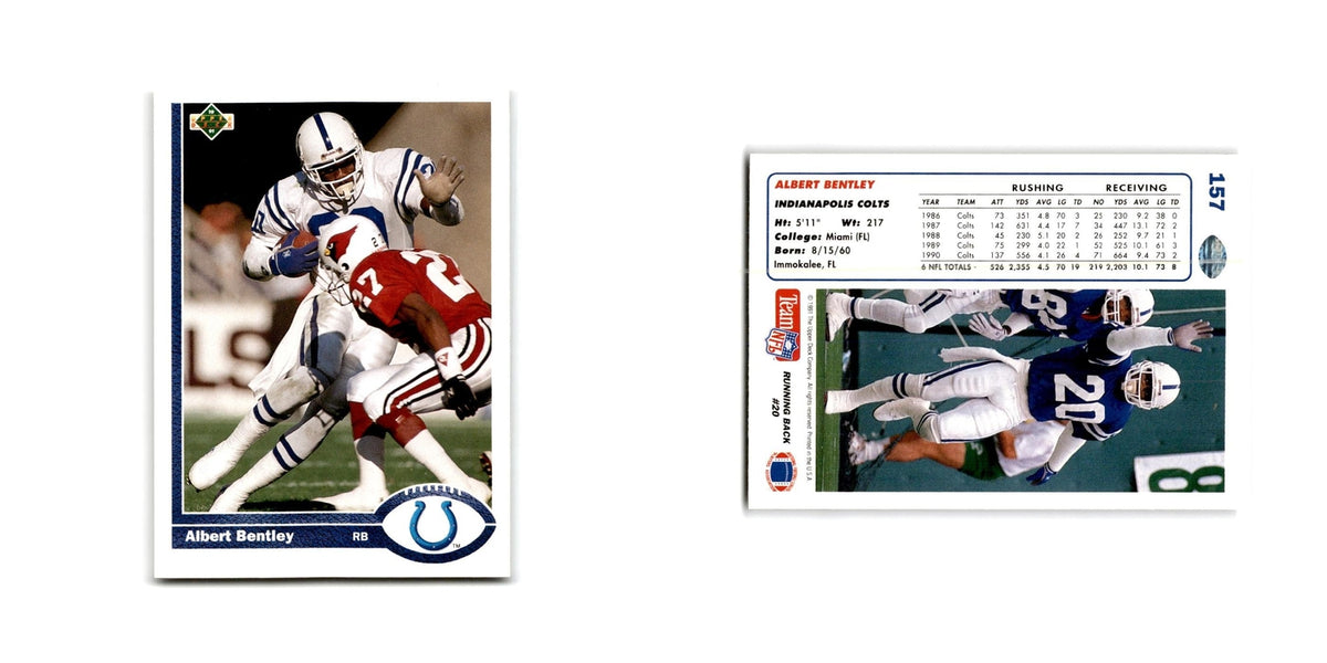 Albert Bentley 1991 Upper Deck #157 Indianapolis Colts Football Card NM