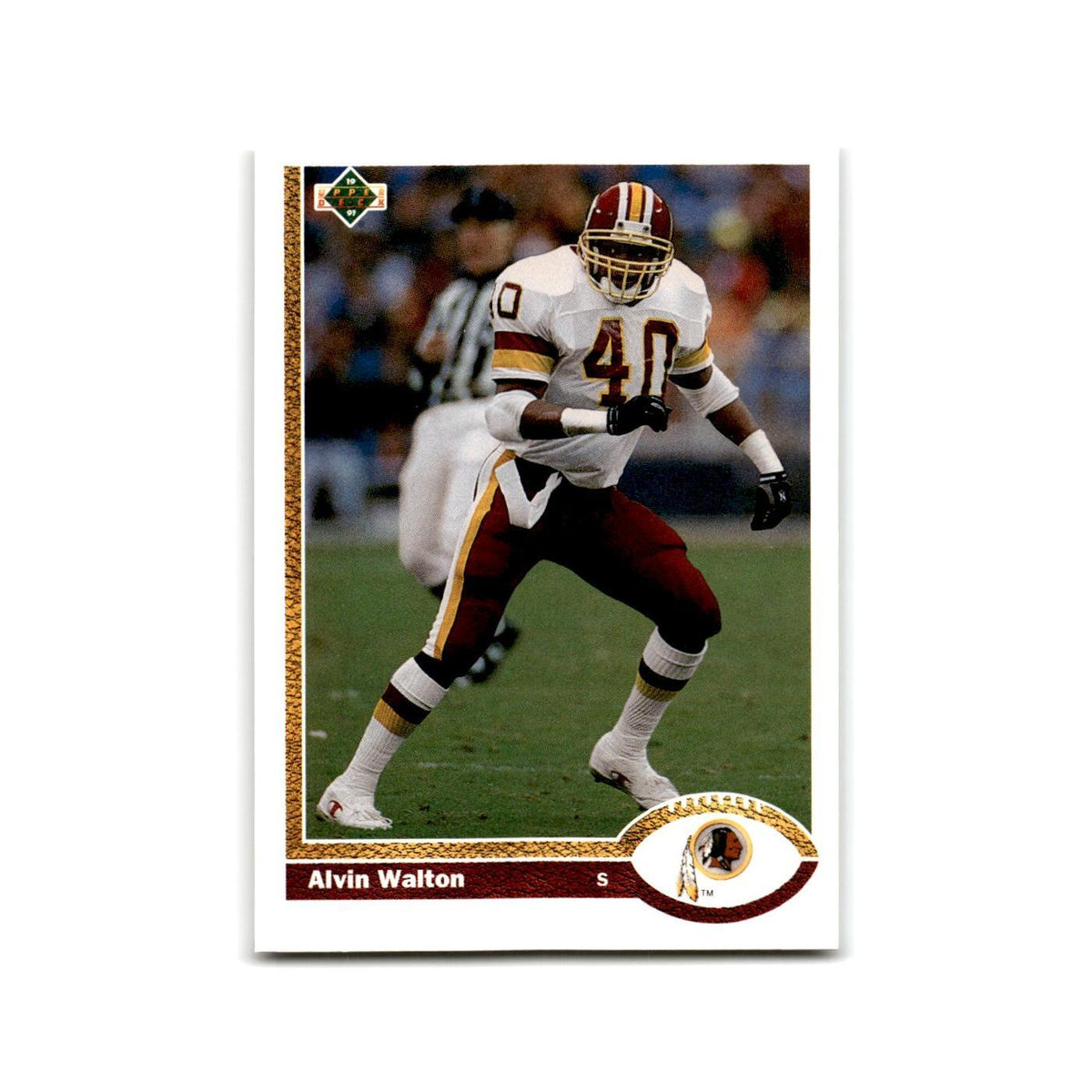 Alvin Walton 1991 Upper Deck #417 Washington Redskins Football Card NM
