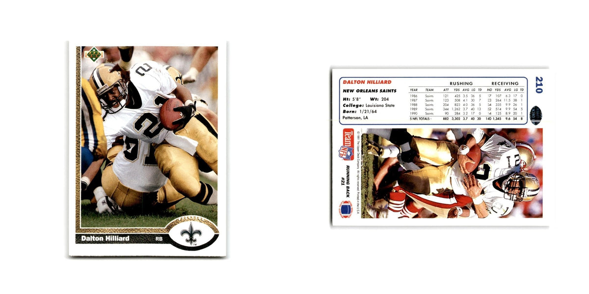 Dalton Hilliard 1991 Upper Deck #210 New Orleans Saints Football Card NM
