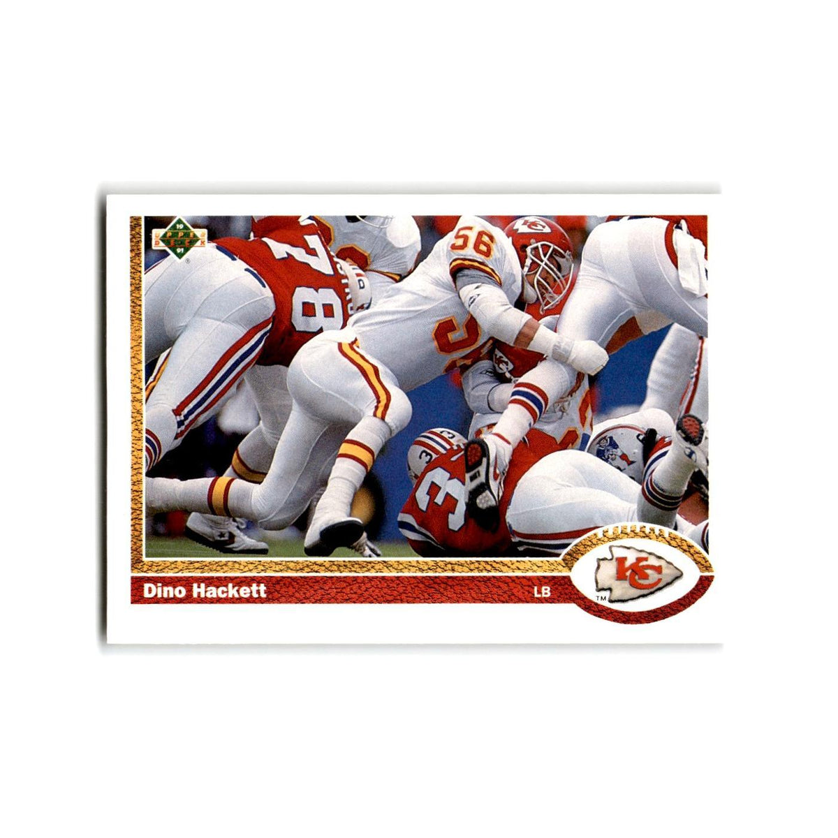 Dino Hackett 1991 Upper Deck #298 Kansas City Chiefs Football Card NM