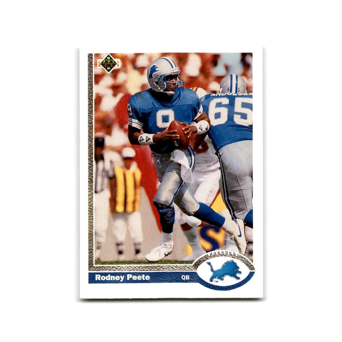 Rodney Peete 1991 Upper Deck #305 Detroit Lions Football Card NM