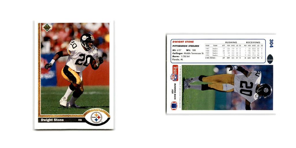 Dwight Stone 1991 Upper Deck #304 Pittsburgh Steelers Football Card NM