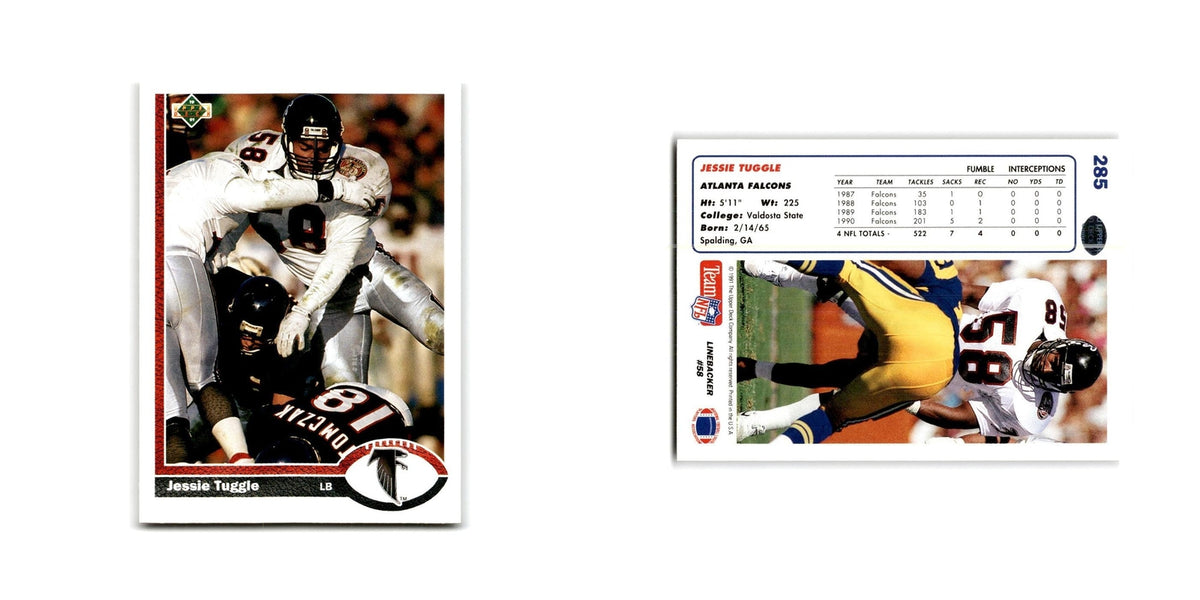 Jessie Tuggle 1991 Upper Deck #285 Atlanta Falcons Football Card NM