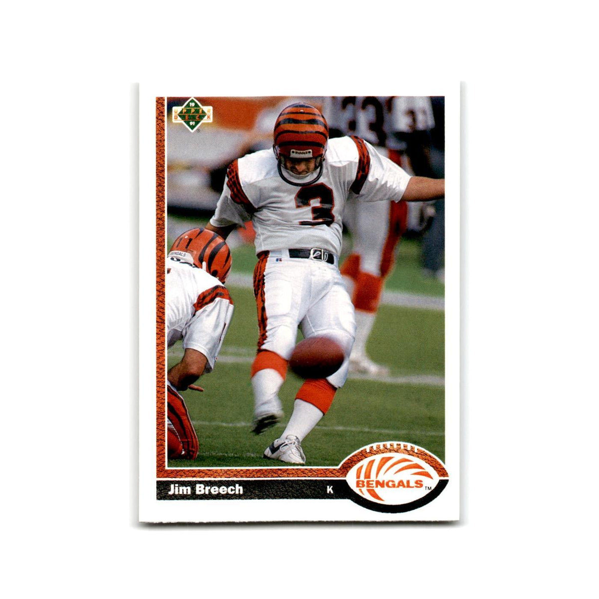 Jim Breech 1991 Upper Deck #202 Cincinnati Bengals Football Card NM