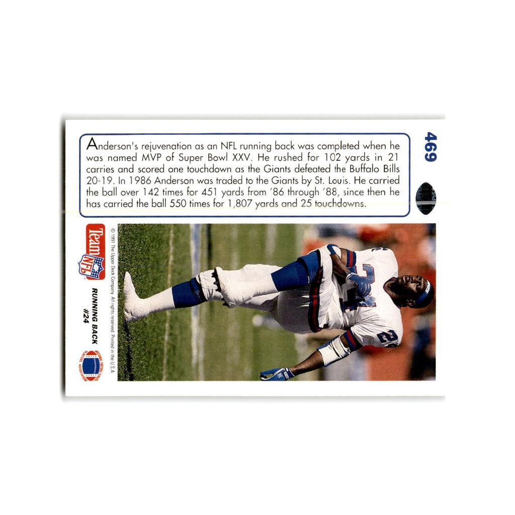 Ottis Anderson 1991 Upper Deck #469 New York Giants Football Card NM