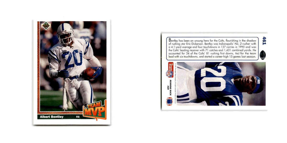 Albert Bentley 1991 Upper Deck #461 Indianapolis Colts Football Card NM