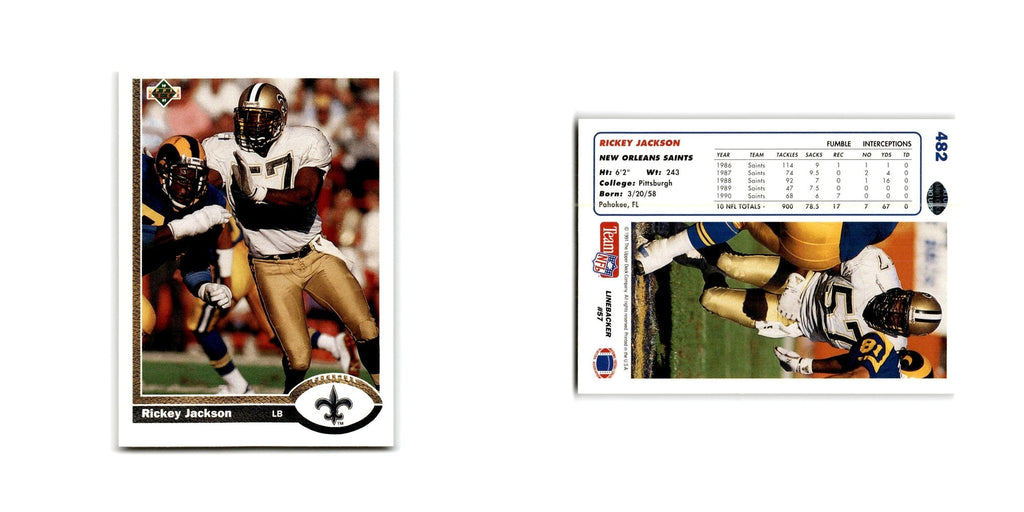 Rickey Jackson 1991 Upper Deck #482 New Orleans Saints Football Card NM