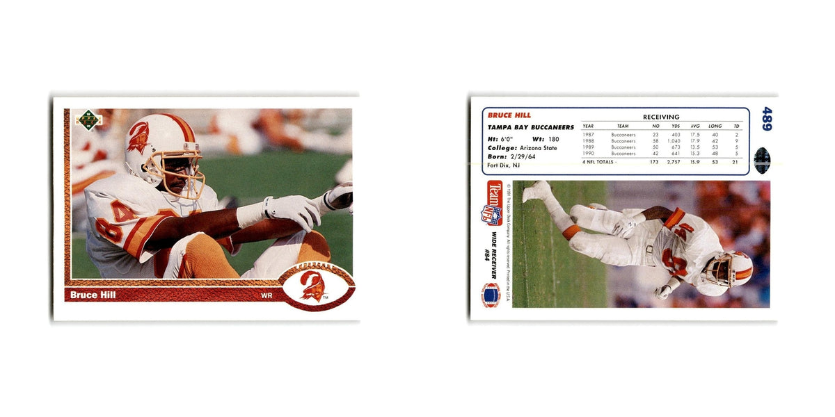 Bruce Hill 1991 Upper Deck #489 Tampa Bay Buccaneers Football Card NM