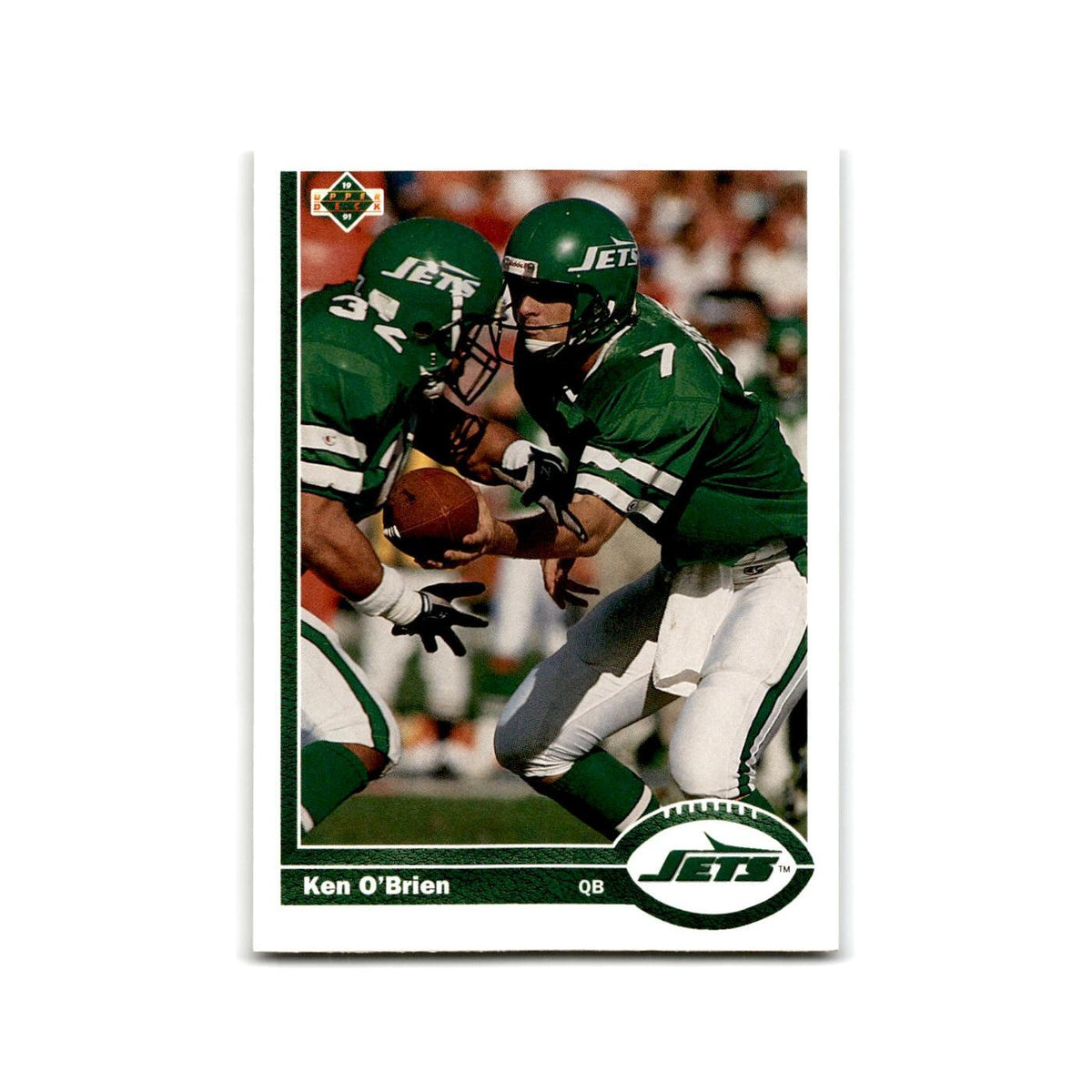 Ken O'Brien 1991 Upper Deck #327 New York Jets Football Card NM