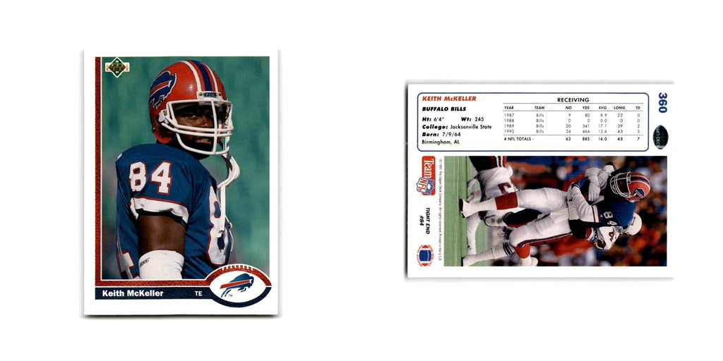 Keith McKeller 1991 Upper Deck #360 Buffalo Bills Football Card NM