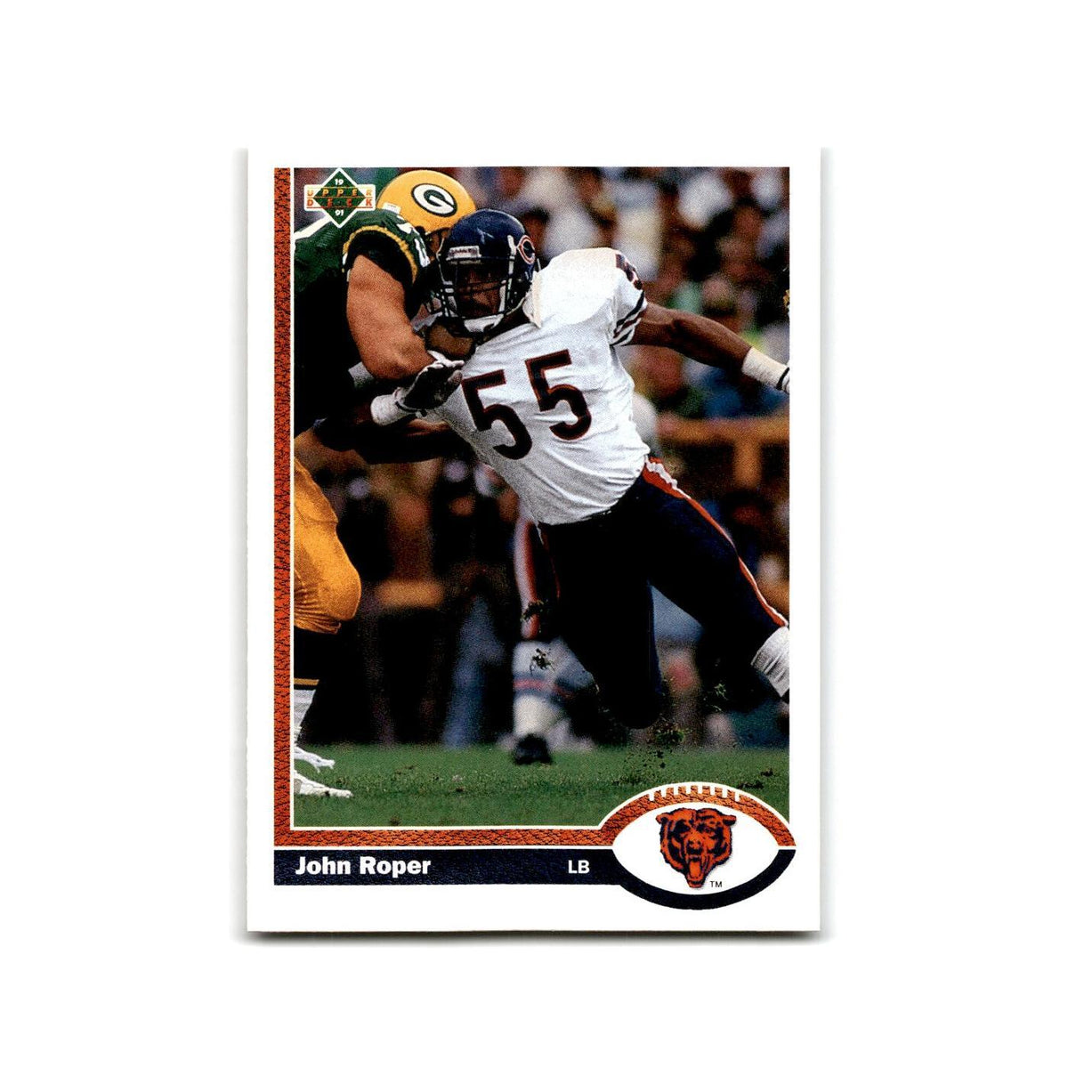 John Roper 1991 Upper Deck #344 Chicago Bears Football Card NM
