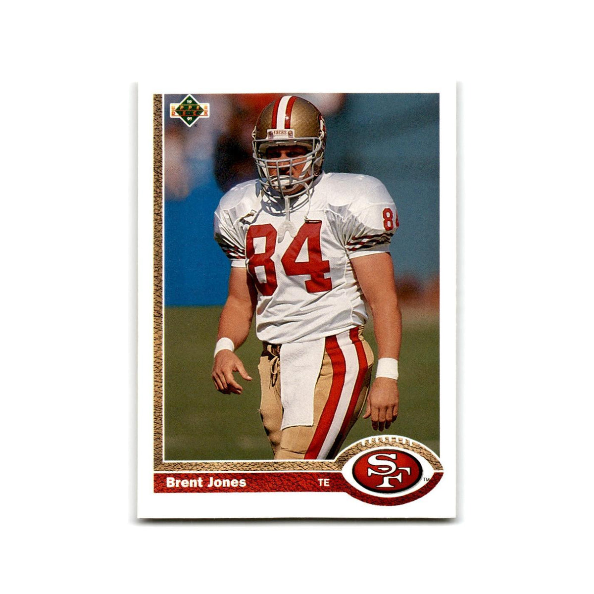 Brent Jones 1991 Upper Deck #351 San Francisco 49ers Football Card NM