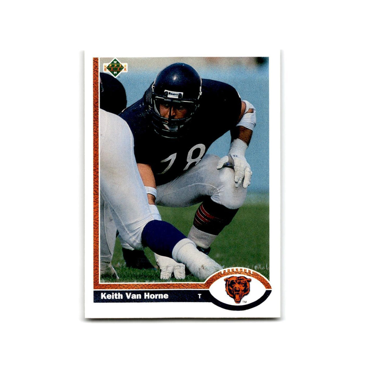 Keith Van Horne 1991 Upper Deck #324 Chicago Bears Football Card NM