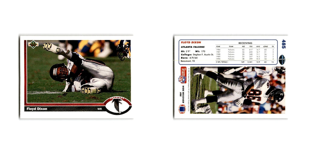 Floyd Dixon 1991 Upper Deck #485 Atlanta Falcons Football Card NM