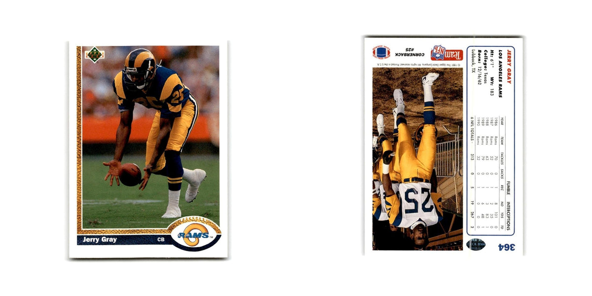 Jerry Gray 1991 Upper Deck #364 Los Angeles Rams Football Card NM