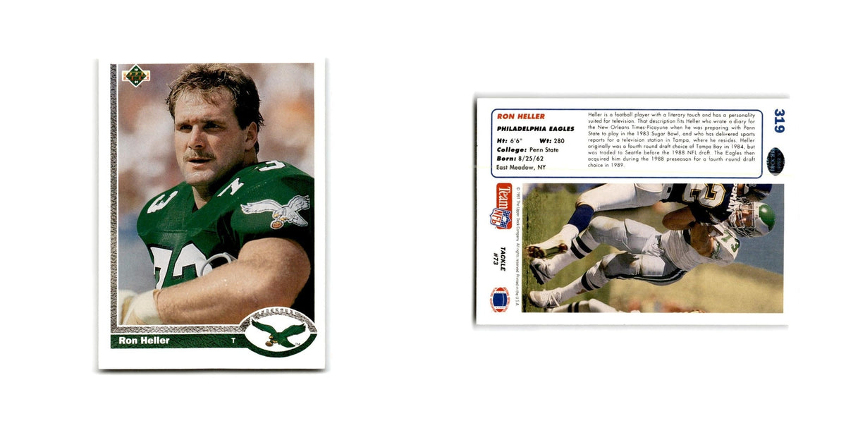 Ron Heller 1991 Upper Deck #319 Philadelphia Eagles Football Card NM